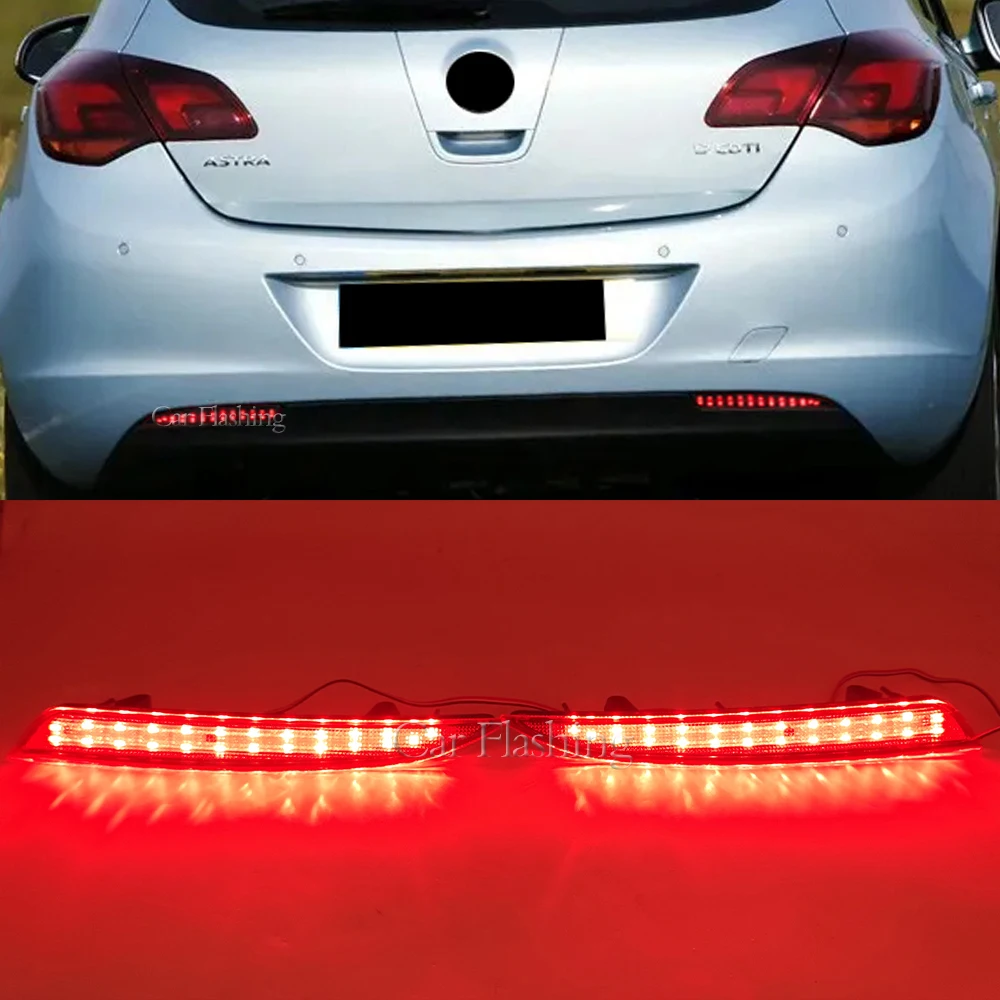2pcs Led Rear Bumper Reflector Light Tail Lamp Parking Warning Running Light  For Opel Vauxhall Astra J Mk Vi 2009-2015 - Rear Bumper Lights Assembly -  AliExpress