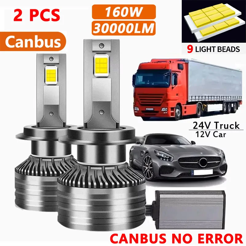 thumbnail image 1 of Faro de coche CSP 28000LM 130W H4 LED H7 Canbus H1 H3 H8 H11 9005 9006 9007 880 8000K 6000K luces Led de faro automático para coche, 1 of 6