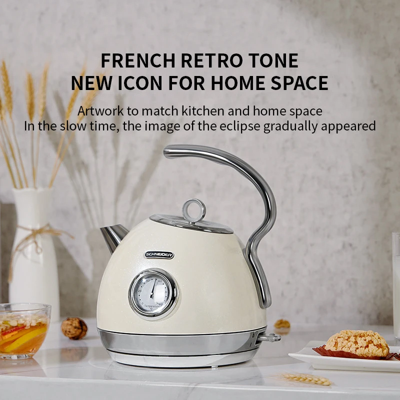 Household retro electric kettle hot water large capacity household kettle 316 stainless steel imported temperature control 2