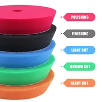 5 Pcs 6 Inch Foam Buffer Polisher Pads Kit Buffing & Polishing Pad Car Sponge Buffering Wheels for Polishing & Waxing Fit Drill 2
