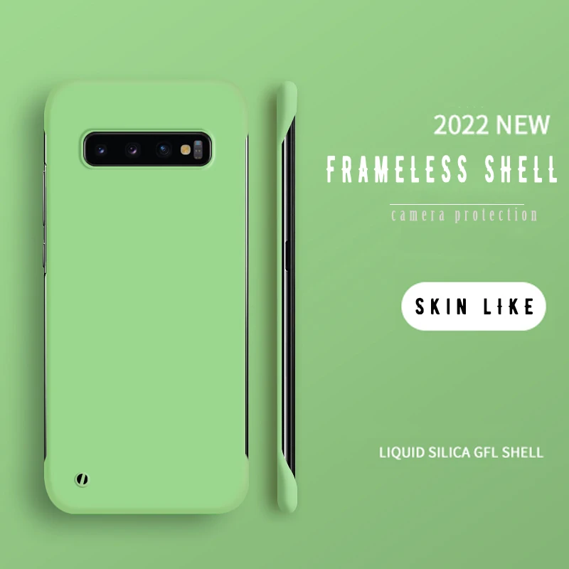 Schlichte, dünne, matte Handyhülle für Samsung Galaxy S22 S21 S20 FE S10 Plus Bumper Note 20 Ultra 10 Plus Randlose Hülle_voghion.com