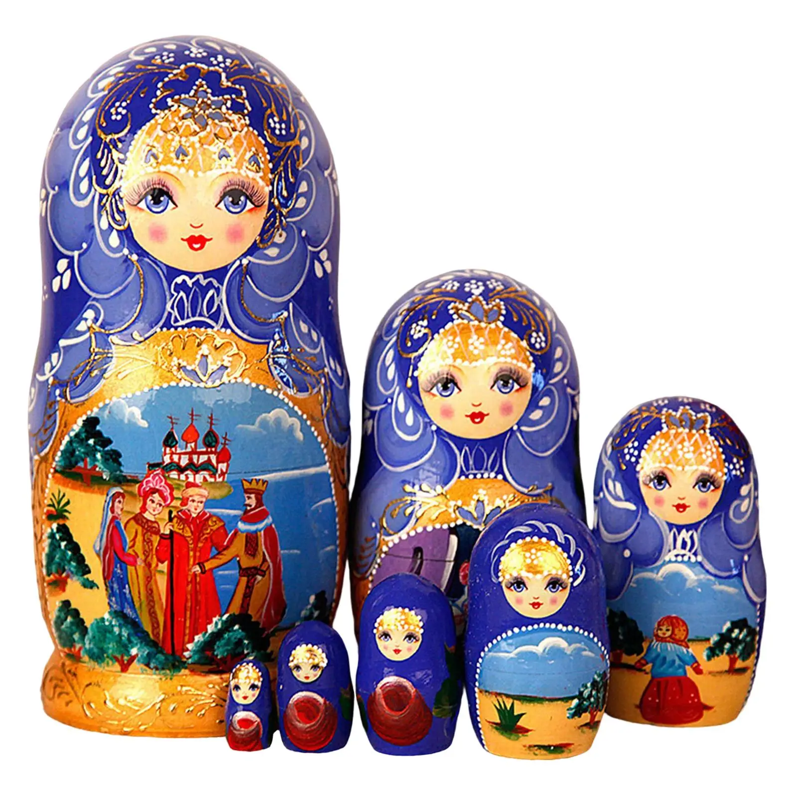 

Кукла-гнездо 7x, кукла Матрешка, коллекционная деревянная традиционная русская кукла-гнездо, штабелируемые куклы для дня рождения, офиса