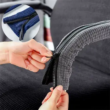 1 paio di coperture per braccioli con cerniera elastica universale in tinta unita, coperture per sedie per computer con braccioli in spandex per sedia per computer da ufficio 1
