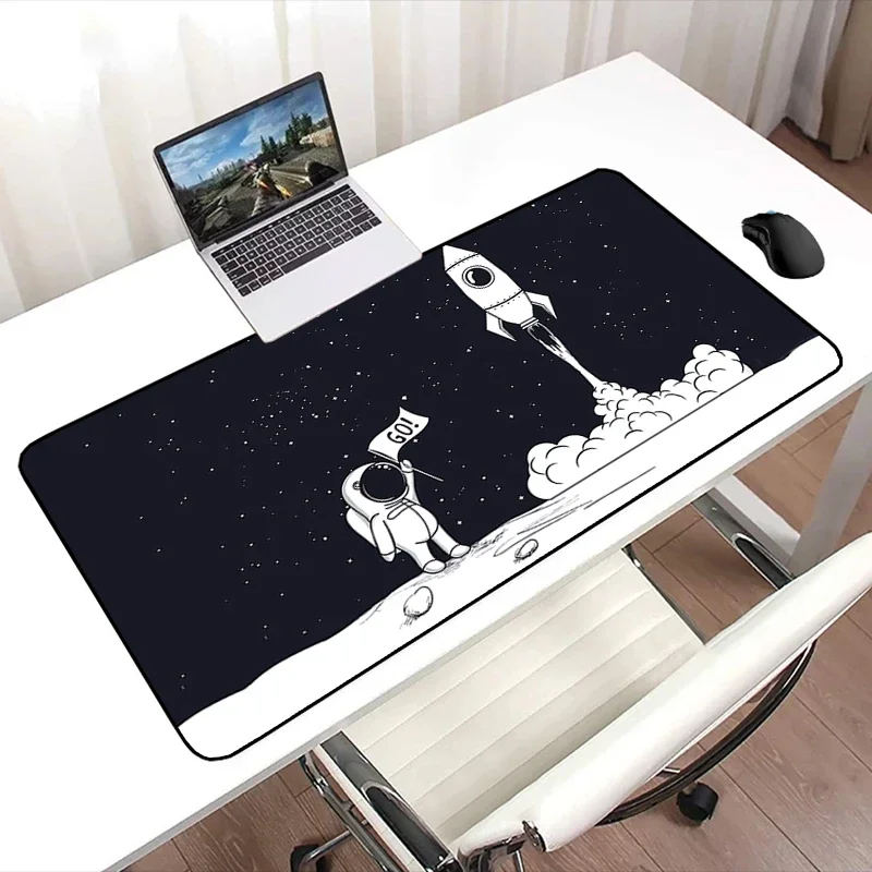 

Игровой коврик для мыши Astronauts для ПК, нескользящий коврик, компьютерные аксессуары, коврик для клавиатуры, кабинета, для ноутбуков Xxl