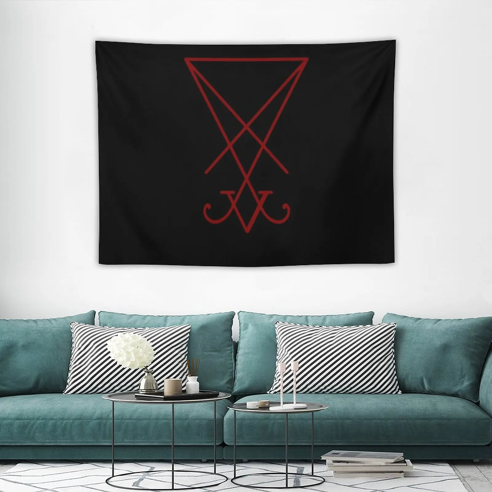 Lucifer sigil Kárpit szoba dekor aranyos decorativa falra Kárpit Szőnyeg Be Lá falra