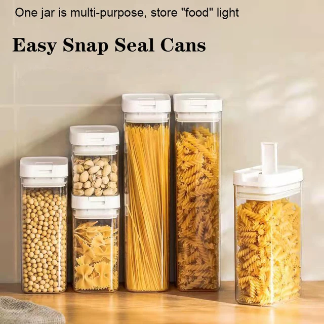 Airtight Food Storage Container,plastic Transparent Stackable Kitchen  Sealed Jar,food Storage Box Multigrain Storage Tank - Bottles,jars & Boxes  - AliExpress