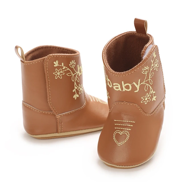 Toddler Cowboy Boots Baby Deer Faux-leather Soft Sole Western Boot