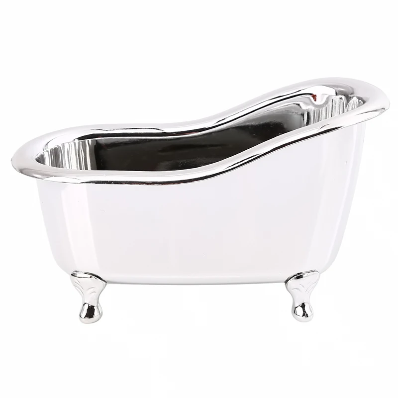 Mini Bathtub Soap Jewelry Storage Box Makeup Organizer Container Desktop Sundry Storage Case Gold Silver Sundries Boxes