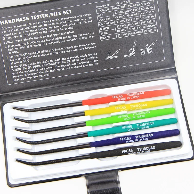 6pcs/SET Original Japan TSUBOSAN Diamold file HRC40-65 Hardness Hardness tester/