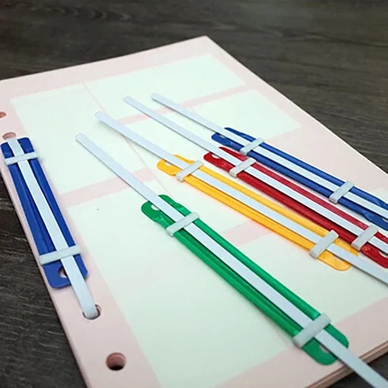 50 Pcs File Paper Fasteners Plastic Binding Clip Two-Hole Loose-leaf Binder File Folder Office Document Storage Supplies Binder Clip