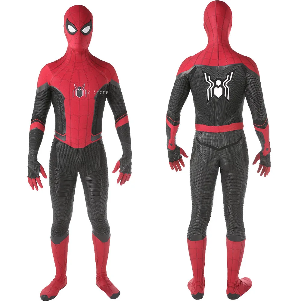 Marvel Spider-Man：Far From Home Suit Premium Lyrca Compression Fabric  Halloween Cosplay Costume Adult Bodysuit with Mask - AliExpress