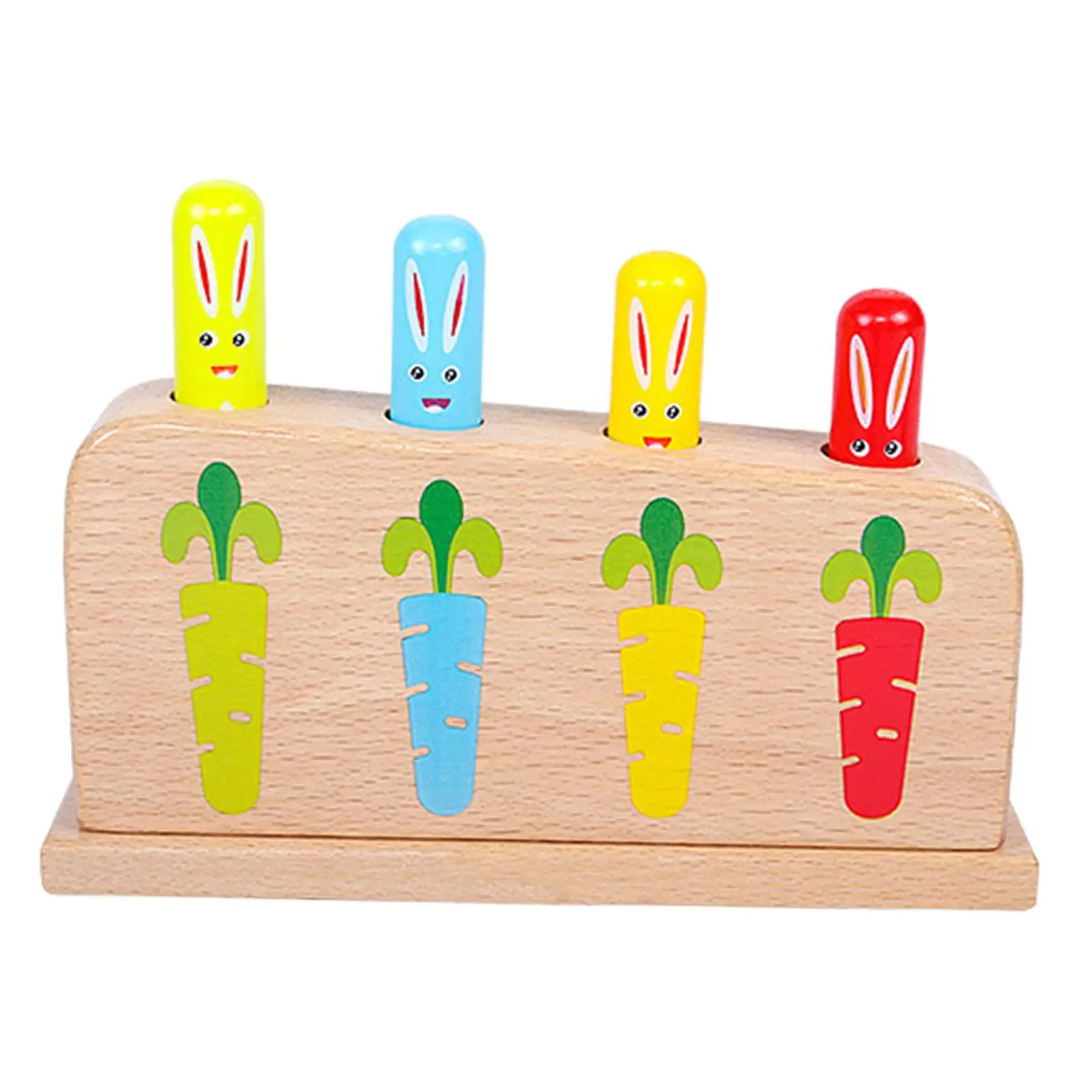 Traditional Baby Wooden Up Party Favor Colorful Spring Toy
