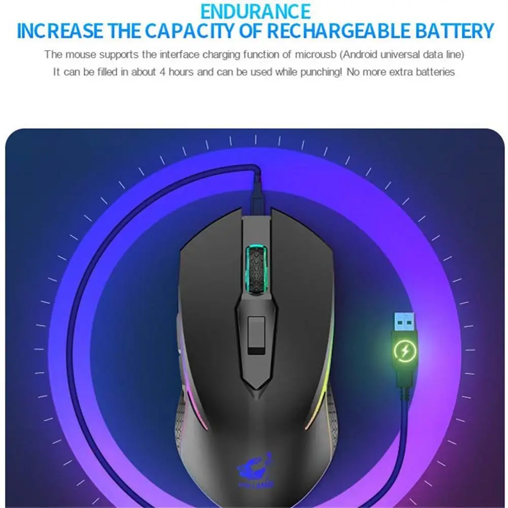 X9 Ultra Slim Wireless Rgb Gaming  Mouse Rechargeable Silent 2400 Dpi Adjustable Luminous Mouse Laptops Notebook Accessories pc mouse