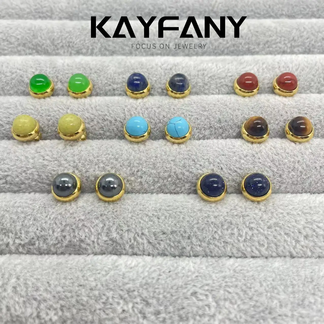 

Hot Brand Classic Water Droplets Candies Style Earrings 8 Kinds Of Color Gemstone Drop Earring For Women Fashion Jewelry