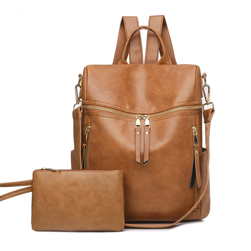 2023 women's fashion new PU shoulder bag/backpack  back pack  school bags