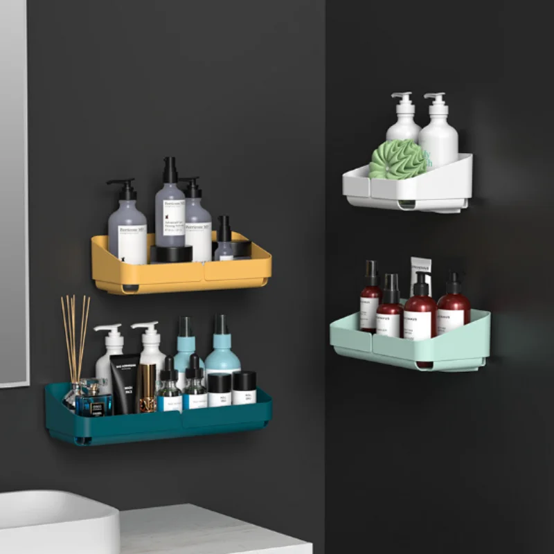 Free punching bathroom shelf vanity storage rack bathroom wall wall mount suction cup finishing shelf WF308922 storage rack bathroom shelf bathroom storage shelf storage shelf
