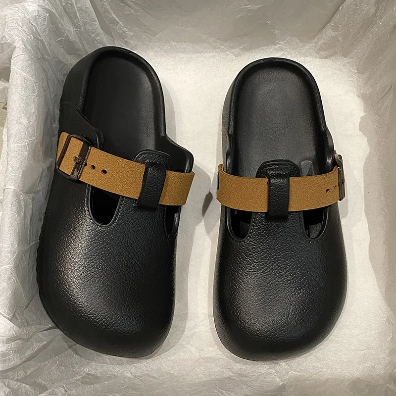 KIDMI New Women Clogs Slippers Soft EVA Garden Shoes Outdoor Waterproof Beach Sandals Light Cushioned Nonslip Shoes With Buckle 3