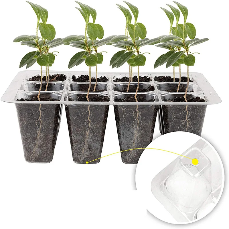 12 Cells Seed Starter Tray Box Nursery Pot Seedling Germination Planter Adjustable Ventilation Humidity seed starter tray seedling tray