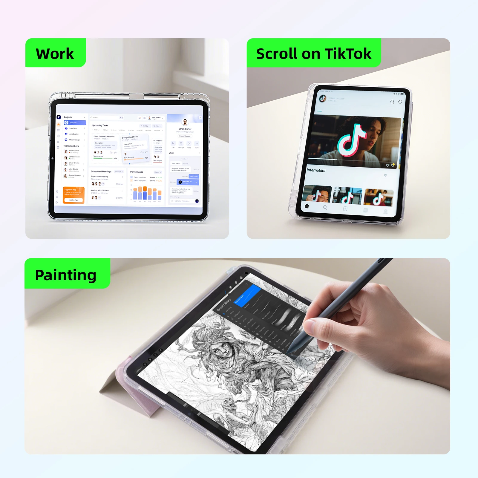 Goojodoq Foldable Case with Stand for iPad (Y-Fold)