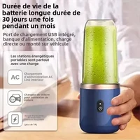 NOUVEAU - Blender portable USB 400 ml, mixeur électrique de voyage pour smoothies, milkshakes, mini mixeur de cuisine 4
