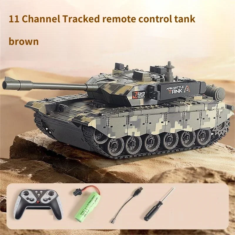 2.4G Remote Control Tracked Tank With Lights 5 11CH Remote Control Armored Vehicle Model Kids Toys Multiplayer Competition Game remote control vehicle remote control tank