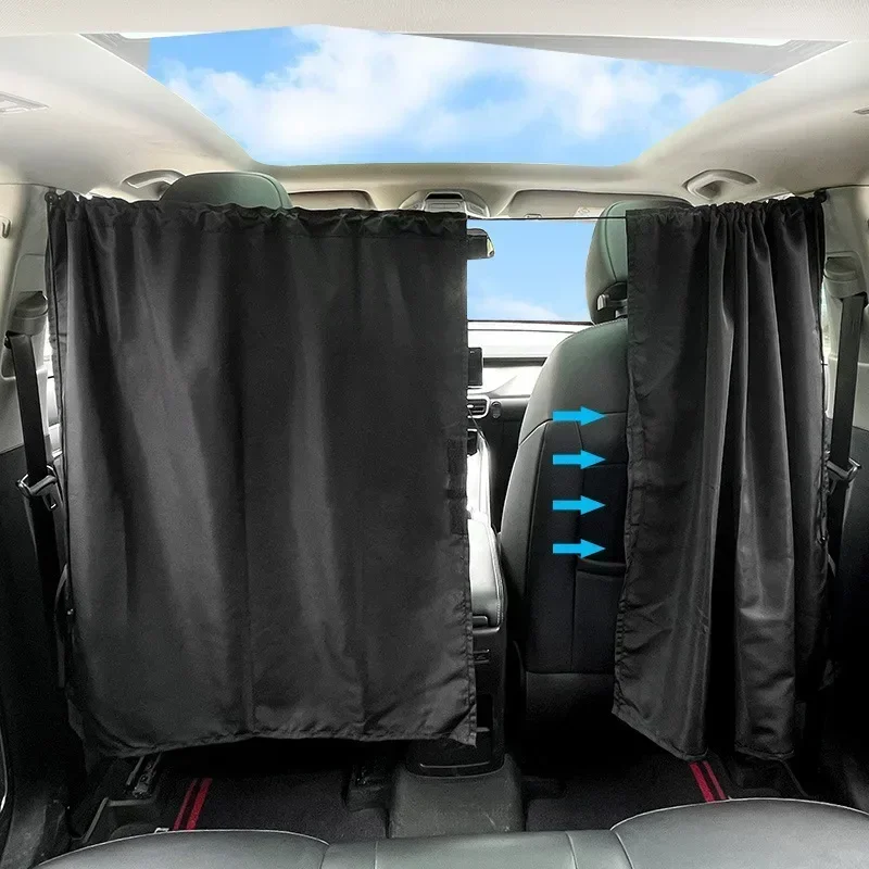 Car Sunshade Sun Protection Heat Insulation SunBlocking Front and Rear Privacy Curtains Sunshade Curtains Car Partition Curtains
