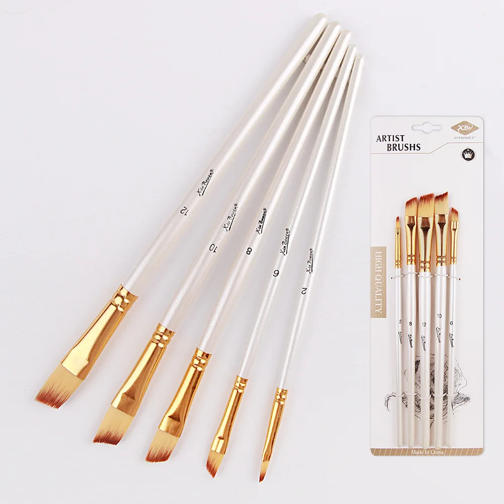 20Pcs Paint Brushes Small Short Handle Painting Brush Flat Mini Painting  Brush for Touch Up Craft Oil Watercolor Detail Painting