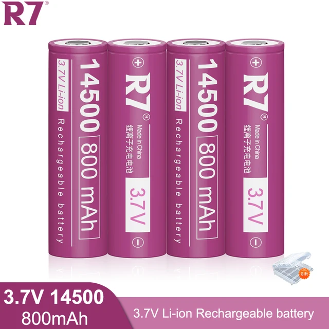 Rechargeable Battery 14500 3.7V 800mAh AA Li Ion Lithium Battery