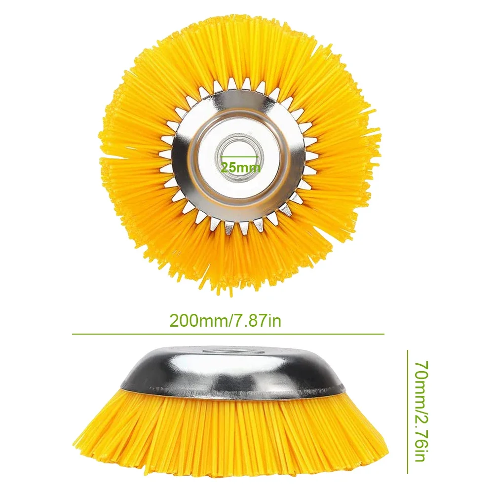 4/5/6/8/10 Inch Universal Grass Trimmer Head Weed Brush Cutter Head Nylon Wire Wheel Rotary Weed Brush for Lawn Mower