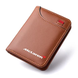 Luxurious Leather Mini Credit Card Purse - Soft, Portable, Small Wallet Interior Accessory (Brown)