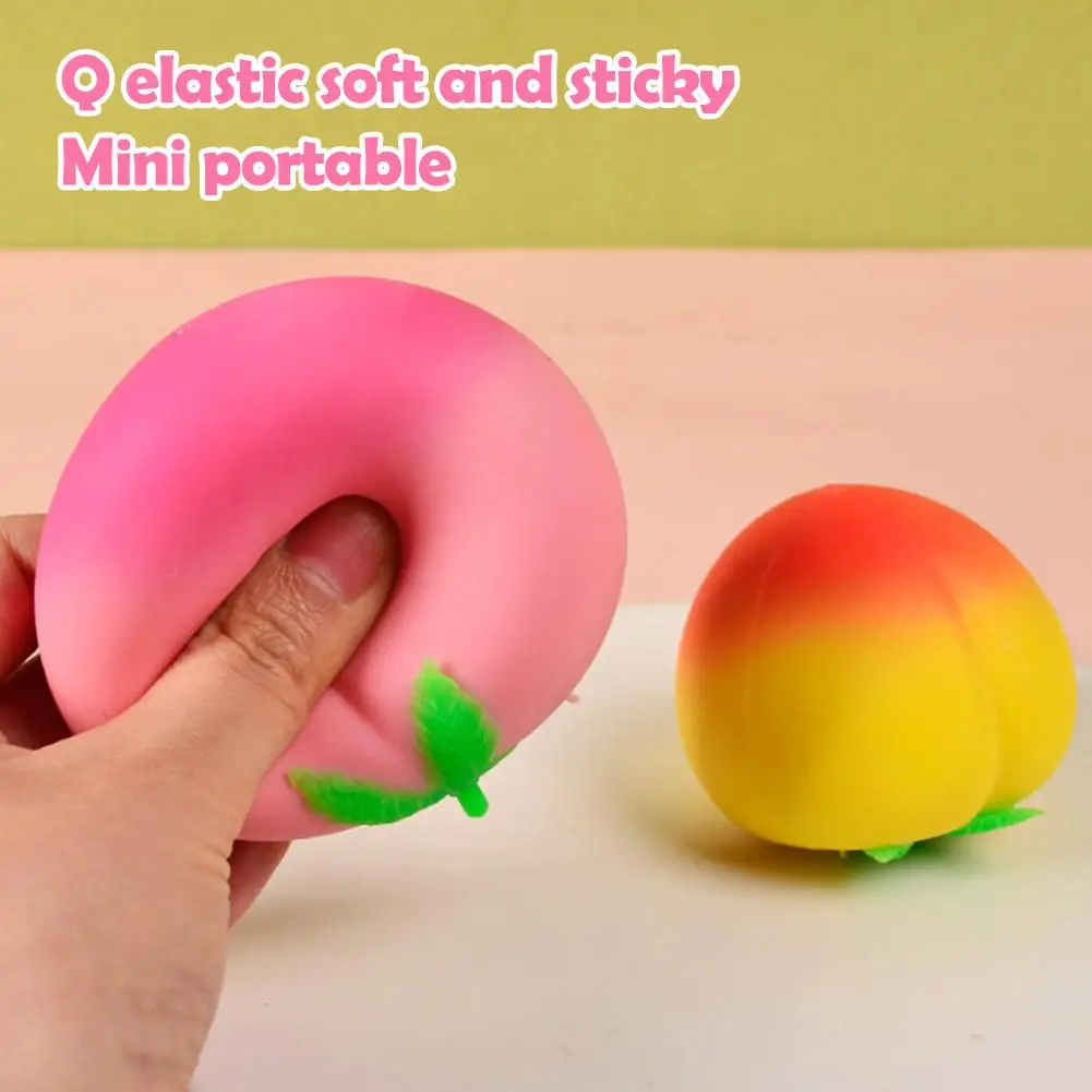 Rosa Pfirsich Anti-Stress Spielzeug Langsam Aufsteigendes Frucht-Knautschspielzeug Spaßiges Design Quetschbare Geschenke – Detail 19