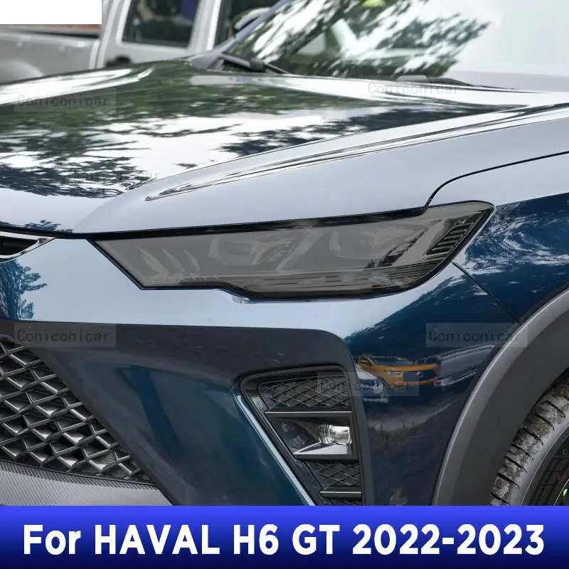

Car Headlight Tint Anti-Scratch Smoked Black Protective Film Self Healing TPU Stickers For HAVAL H6 GT 2022 2023 Accessories