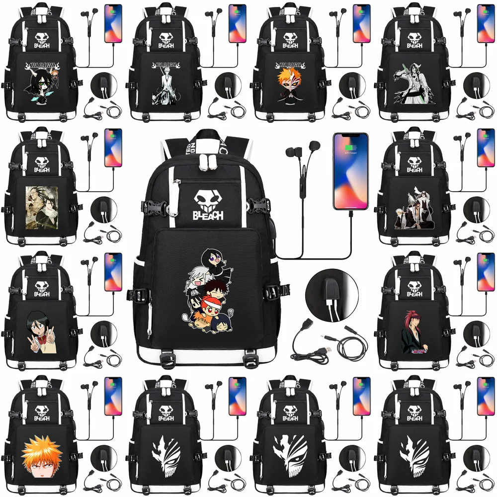 

Anime Satchel BLEACH Backpack Unisex Leisure Travel Backpacks Rucksack Students School Book Bags For Kids Teenagers