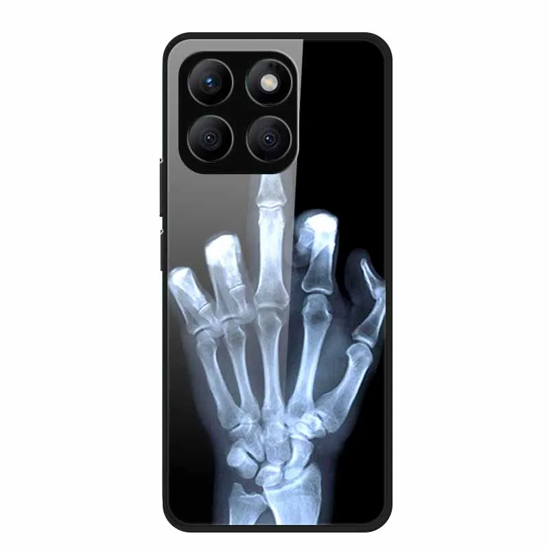 Enhanced Tempered Glass Protective Phone Case with Soft Bumper Design
