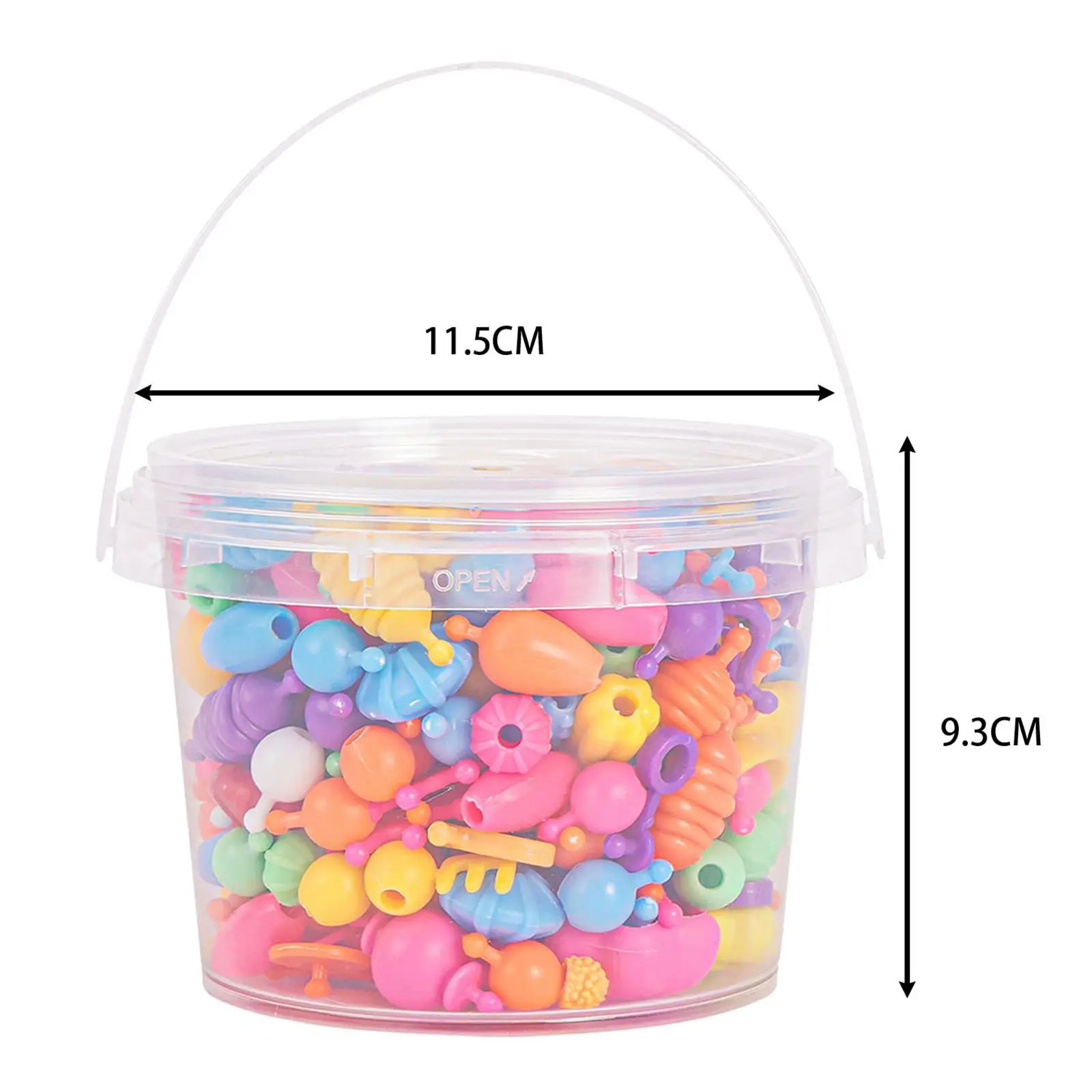 Beads for Kids DIY Jewelry Making Kit Arts Bead Kit Snap Together Beads Crafts for Hairband Earrings Bracelet Necklace Girls