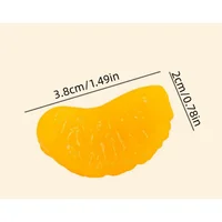 Simulated orange soft rubber slow rebound stress relief gadget for desktop venting. Super realistic fruit-shaped decorative item. - Image 3