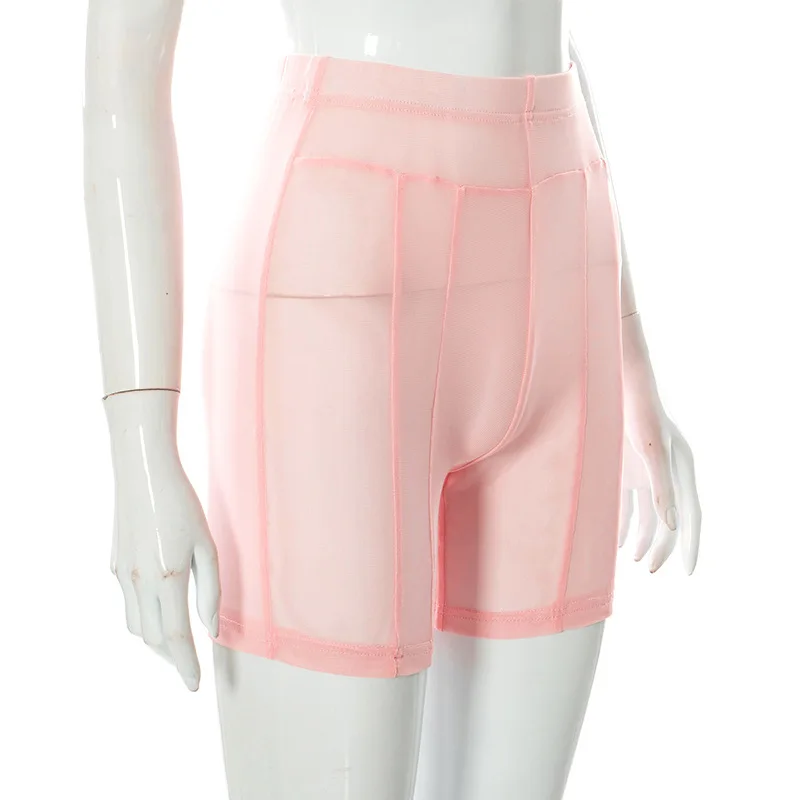 7 Colors Sexy Shorts Mesh See Through Workout Shorts for Women Clothes Summer Black Leggings High Waist Hip Lift Slim Sweatpants