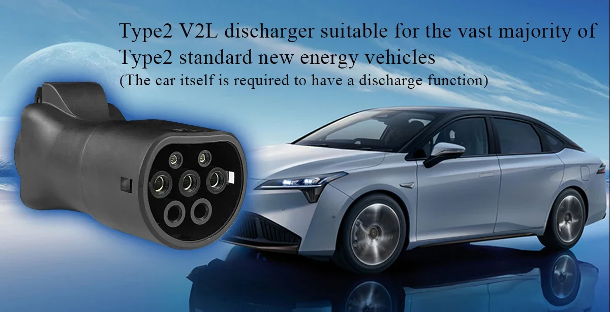 for Hyundai KIA BYD MG Genesis Voyah Jaecoo7 Ebro Omoda 9 Discharge For Type2 Car Discharge with 16A socket EV Adapter