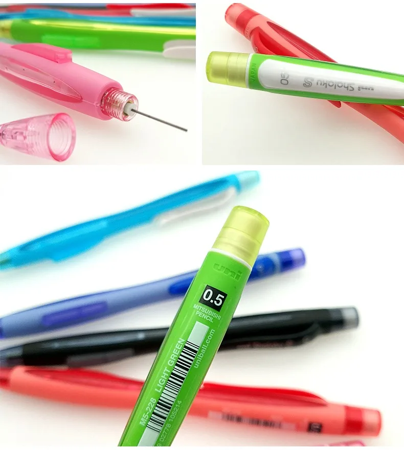 Japanischer Briefpapier Uni Druckbleistift M5-228 beweglicher Bleistift mit 0,5 mm Auf der Seite zum Schreiben von Schule, Büro, Kinder, Studenten – Detail 8