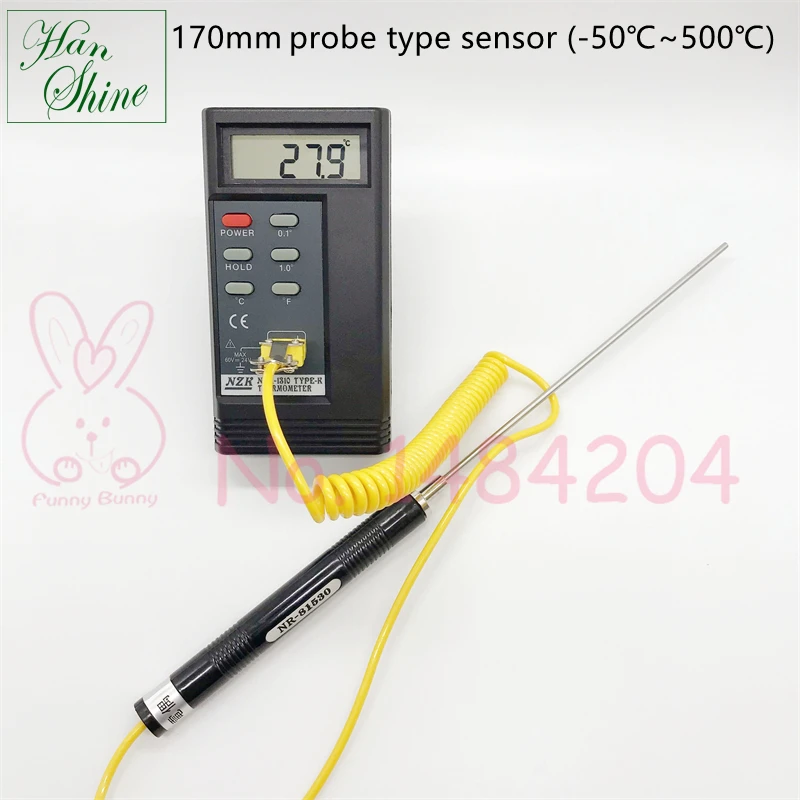 Digital Thermometer Type K Thermocouple Temperature Indicator 1310 with Magnetic Probe Roller Surface Sensor digital thermometer