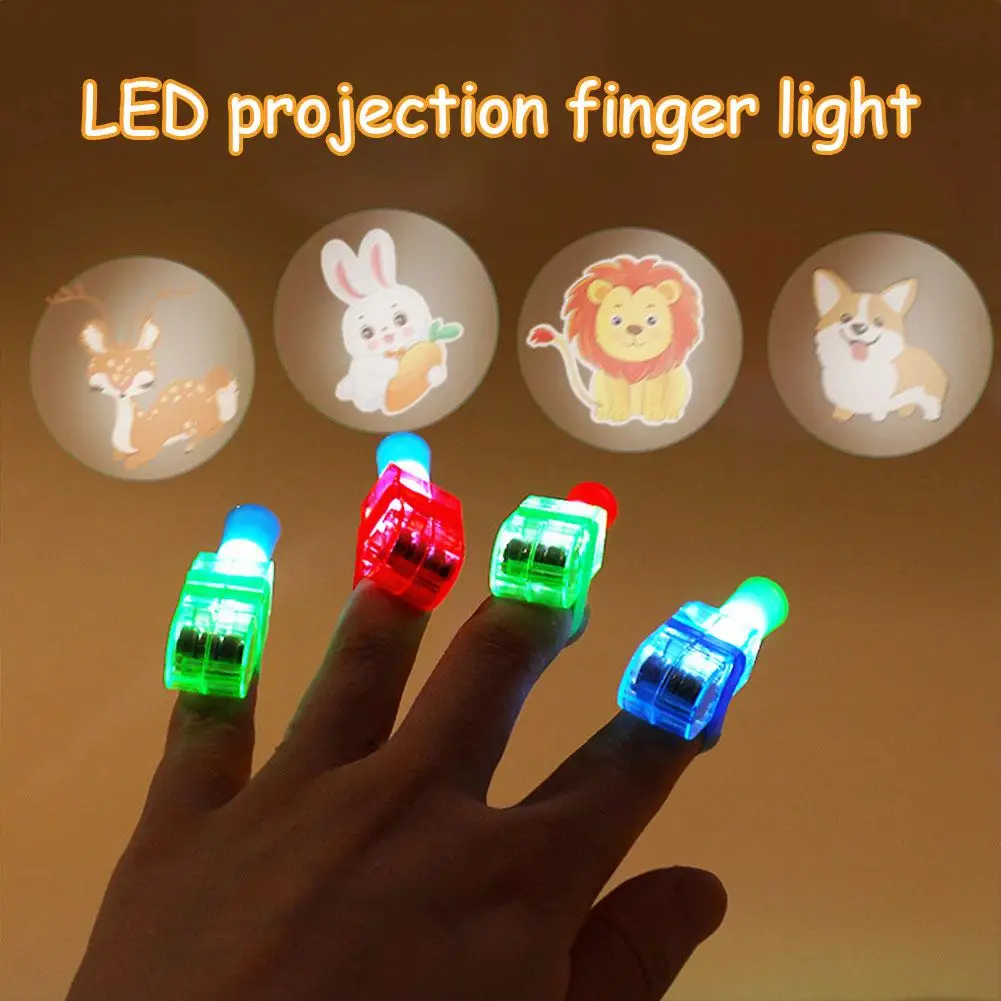 

Cartoon Projection Light Detachable Finger Light Light Concert Led Luminous Small Toy For Kids Children Gifts S4b8