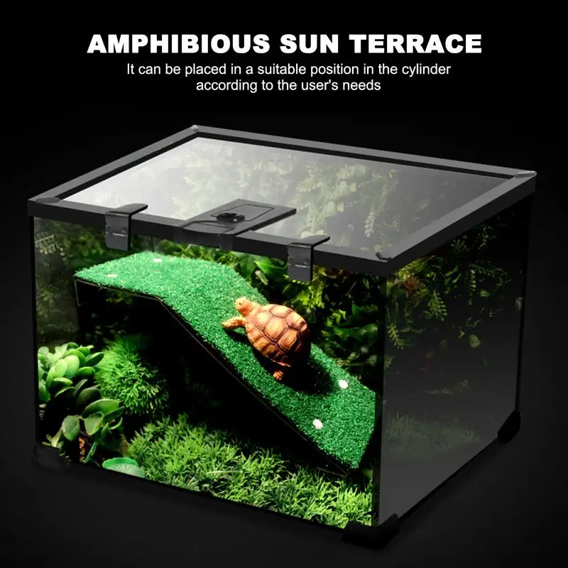 Fish Tank Lawn Turtle Sun Terrace Aquarium Turtle Climbing Platform Suction Cup Turtle Climbing Platform Turtle Climbing Ladder