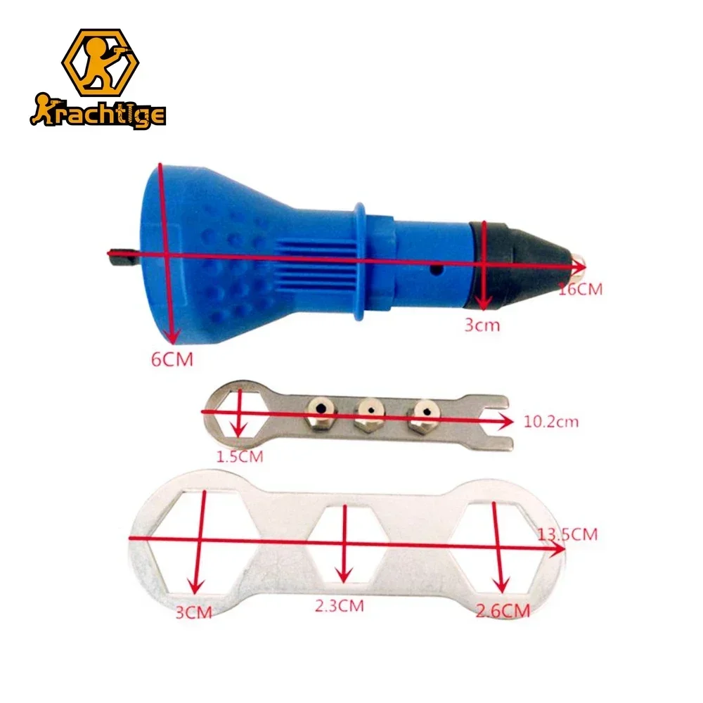 Krachtige Electric Rivet Nut Gun Riveting Tool Cordless Riveting Drill Adapter Insert Nut Tool Drill Adapter