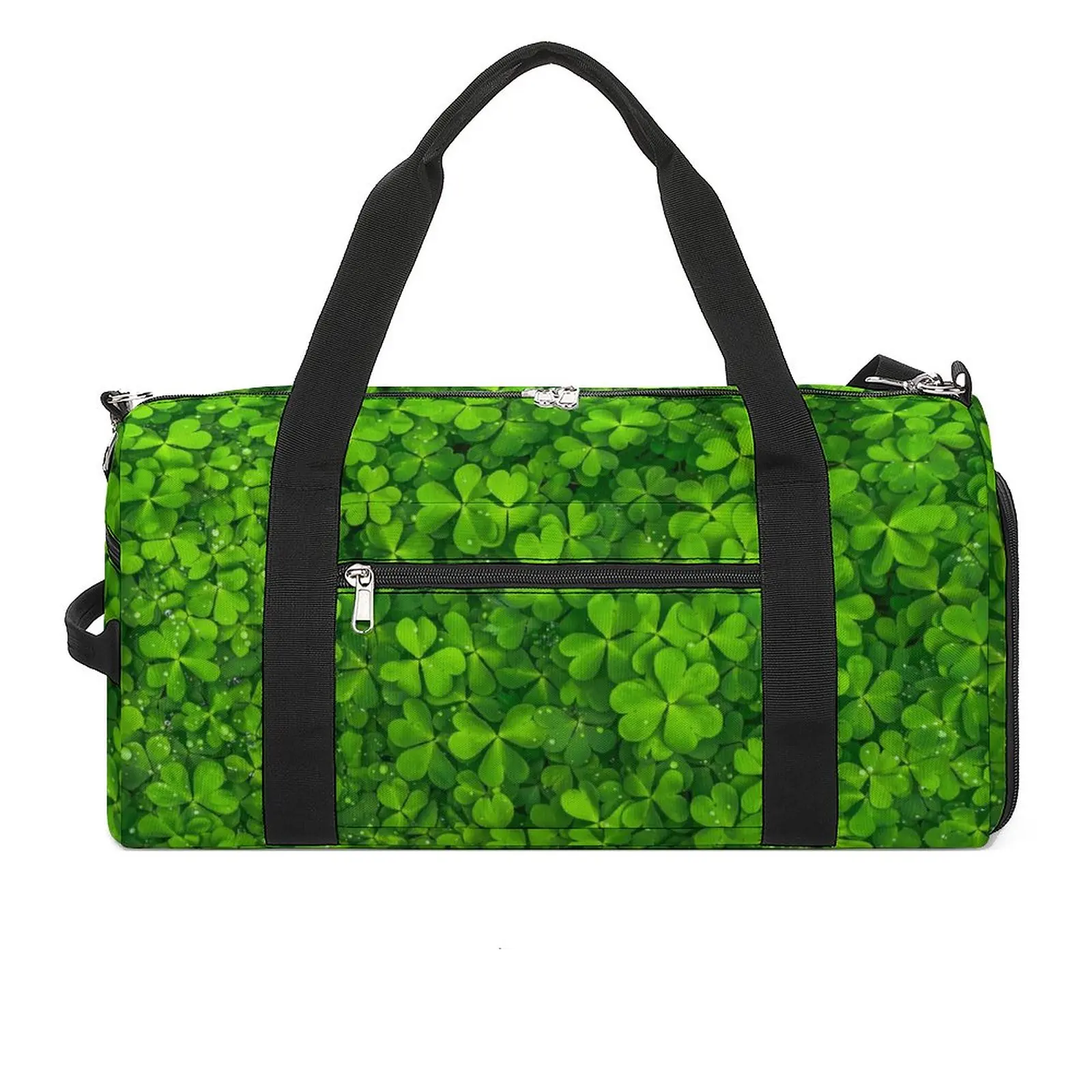 

St Patricks Day Gym Bag Field of Shamrocks Weekend Sports Bags Gym Accessories Luggage Handbag Graphic Fitness Bag For Men