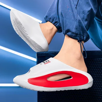 ⁦Summer Slippers for Men Women EVA Soft-soled Platform Slides Unisex Sneaker Sandals Casual Beach Shoes Indoor Outdoor Big Size⁩ – תמונה ⁦4⁩