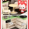 New 3D Puzzle Miniature House Coffee Shop Fruit Shop Convenience Store Assembly Toys with Lights Collection Decoration 4
