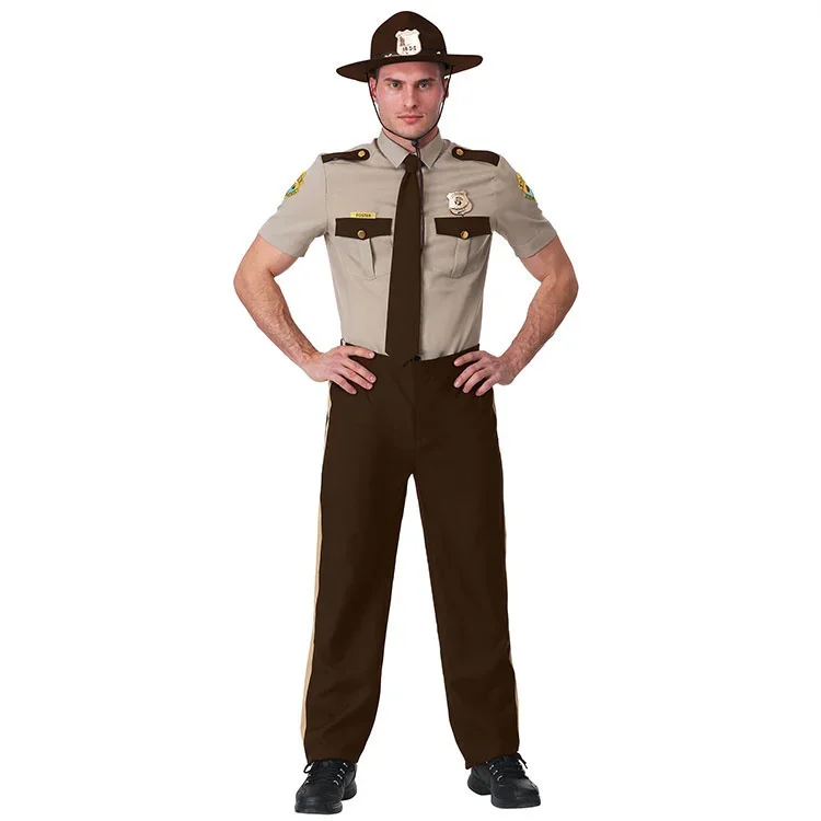 

American Cop Cosplay Halloween Cosplay Carnival Stage Performance Costume Adult Police Cosplay Police Patrol Play Costumes