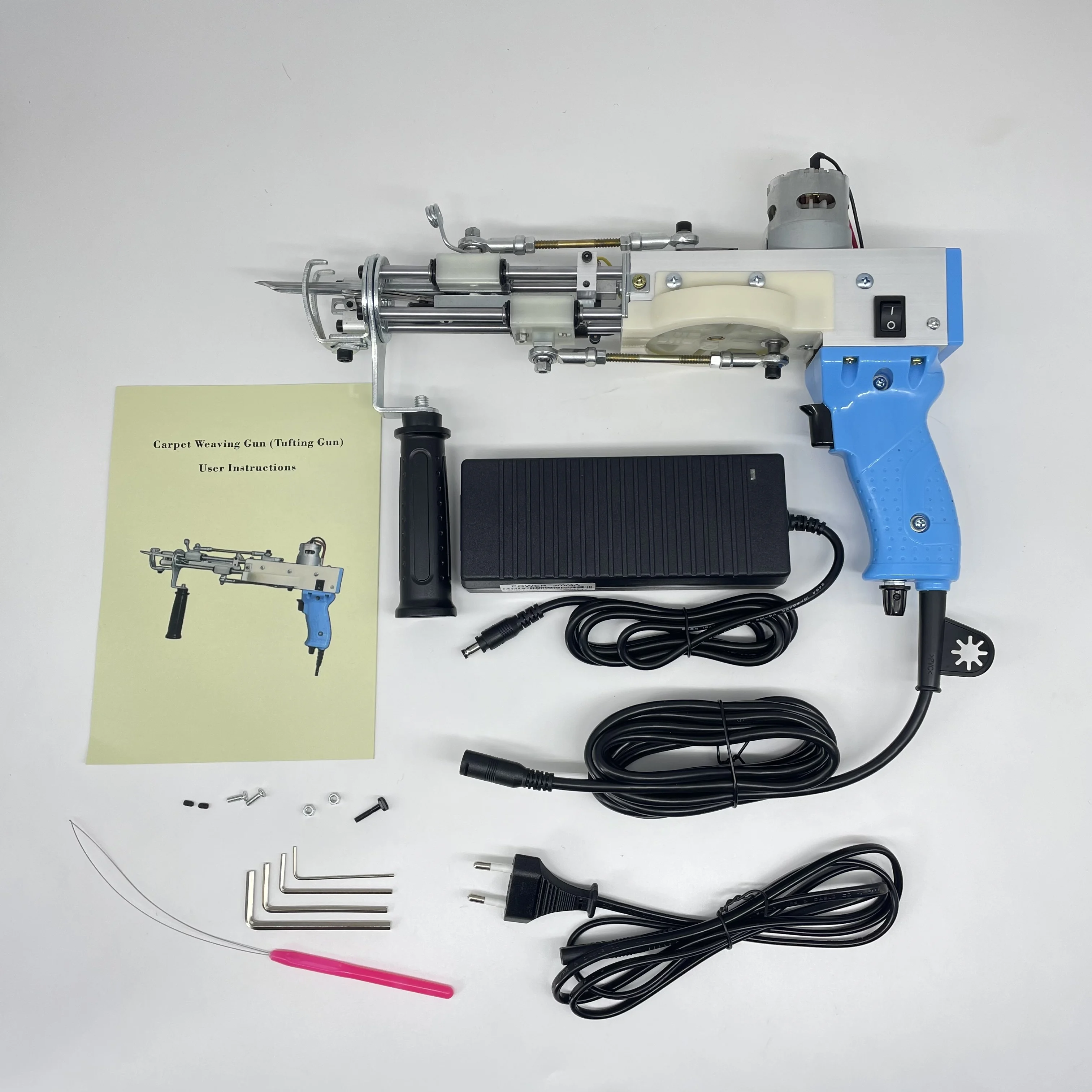 פיסטולת טפטוף לשיער ארוך מקורית 2 ב-1 עם הגדרה גבוהה, לולאה, חתיכה, חתיכה 20mm-45mm, פיסטולת שטיחים חשמלית מותאמת אישית