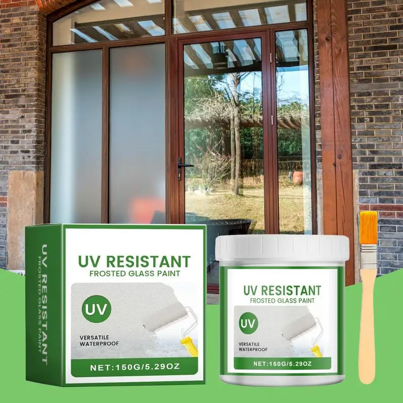 Frosted Glass Paint Low Odor Window Privacy Spray 5.29oz Window Privacy Paint Water-resistant Frosted Glass Spray For Bathroom