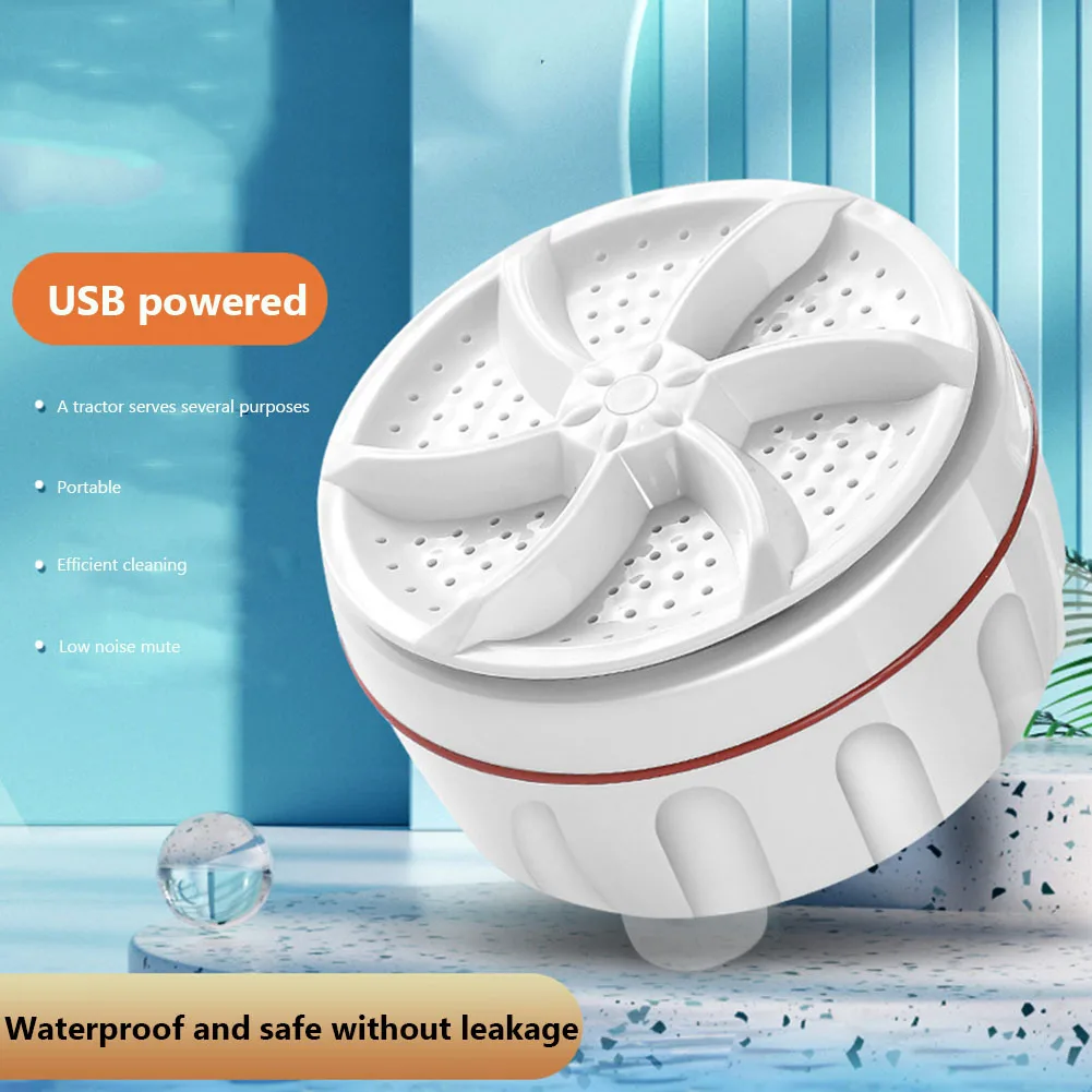 Washing Machine USB Travel Washer Washing Air Bubble Machine Ultrasonic Rotating Turbine Washing Machine for Socks Underwear Wash Dishes